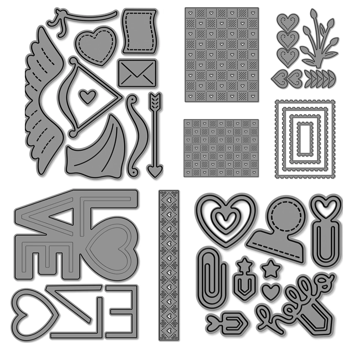 

Build-a-Critter Valentine Accessories Metal Cutting Dies Sets for DIY Craft Making Greeting Card Scrapbook Embossing Decoration