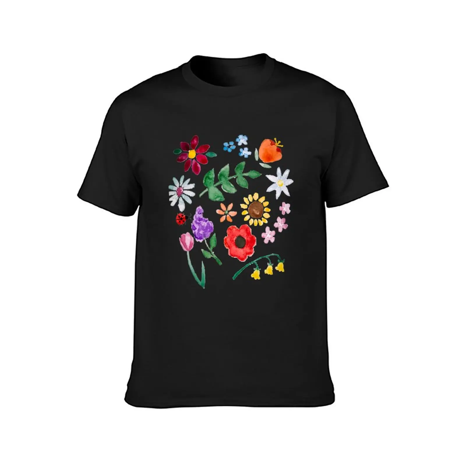 Floral Ladybug in Spring T-Shirt customizeds tees sublime heavyweights men graphic t shirts