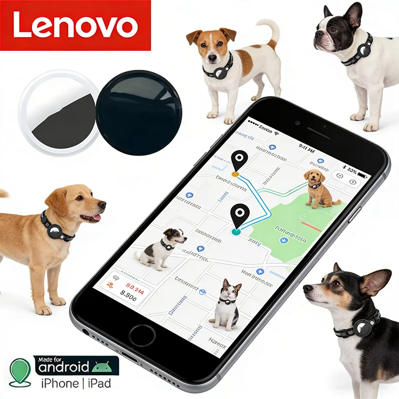 

Новый GPS-трекер Lenovo для пожилых людей и детей, устройство предотвращения потери, Bluetooth-локатор для сумок, кошельков, домашних животных, совместимый с IOS и Android, 2026