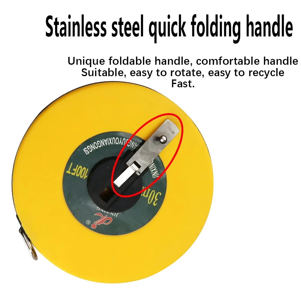 1 قطعة أدوات قياس 20 متر مسطرة قياس أشرطة القياس شريط قياس طويل من الألياف الزجاجية