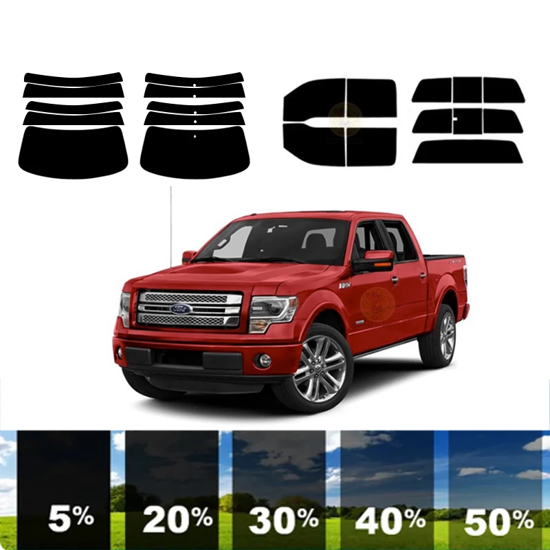 

precut Removable Window Tint Film For Car 100% UVR 5%-70%VLT Heat Insulation Carbon ﻿For FORD F-150 2 DR PU 2009-2014