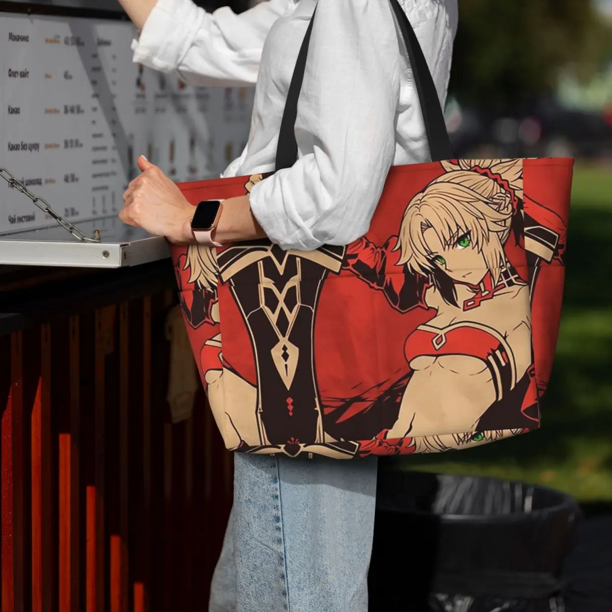 

Пляжная сумка-тоут Pinup Mordred Fate Stay Night в стиле аниме, спортивная сумка для спортзала и йоги, большая сумка-тоут, женская дорожная сумка, сумка для фитнеса