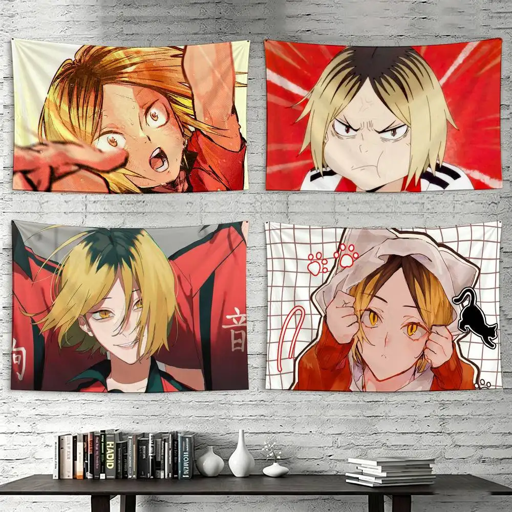 

Cartoon Kenma Kozume Flags Wall Hanging Tapestry Outdoor Garage Room Decorative flag Background Blanket