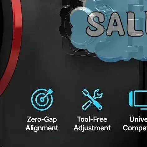 ∘Universal Dual Monitor Alignment Clip Tool-Free Screen Connector Zero Gap Fixer Bracket Double-Sided Adhesive Mount Game Offic