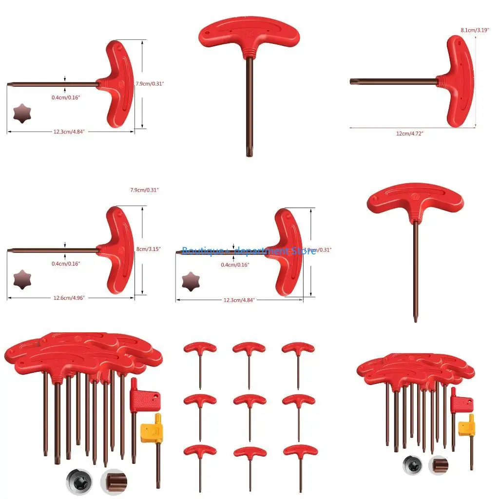 E1PD Torx Head Security Screw Bolt Hole Screwdriver Tool for Mechanical Repair
