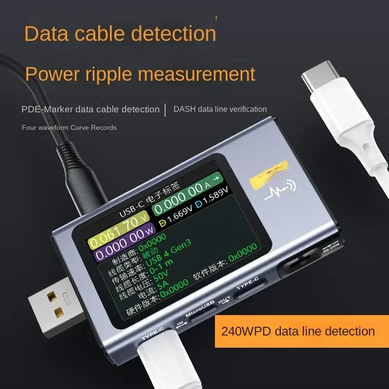 USB Voltage Ammeter Type-C Multi-Function Fast Charge Tester QC/PD Trap