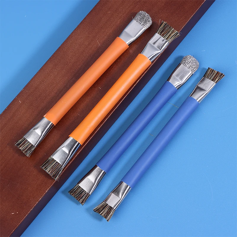 جديد 1 قطعة مكافحة ساكنة ESD فرشاة مزدوجة الرأس فرشاة تنظيف الصلب مكافحة ساكنة فرشاة آمنة لإصلاح اللوحة الأم المحمول أدوات نظيفة #2