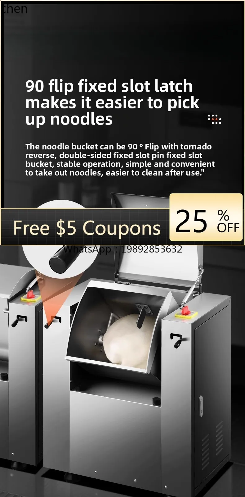 

AB Dough Mixer Stainless Steel Automatic Mixing Silent Kneading Kilogram Live Noodle Mixer