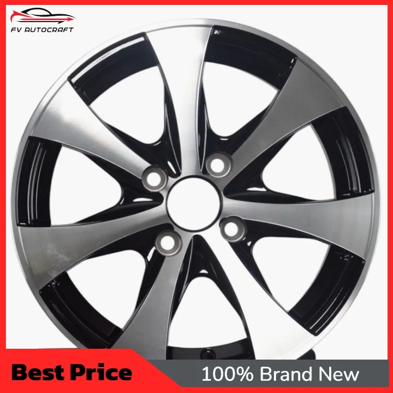 

【2026】Factory Direct Sales And Wholesale Gloss Black Machined Face 5-Spoke Alloy Wheels 13 14 Inch 4x100 4x114.3 Economy Car Rim