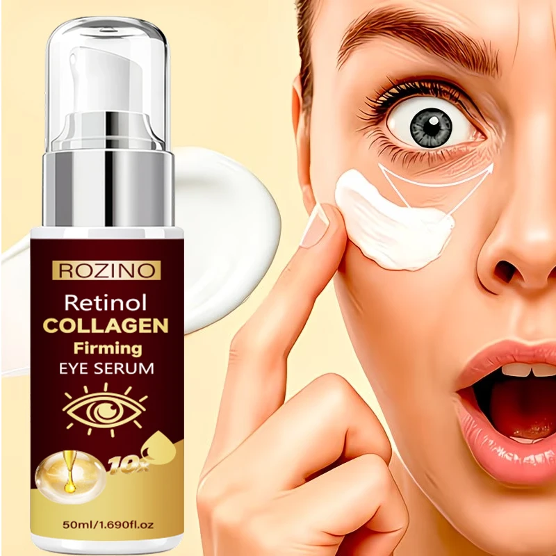 1Pcs/2Pcs/3Pcs Retinol Collagen Instant Firming and Lifting Eye Cream, Helps Improve Dark Circles, Significantly Reduces Wrinkles, Quickly Absorbs, Rejuvenates and Brings a Youthful Glow - Women's Skincare Product, Stylish Bottle Design, Korean Cosmetics, Instantly Smooths the Eye Area, Moisturizes, Brightens, Suitable for All Skin Types