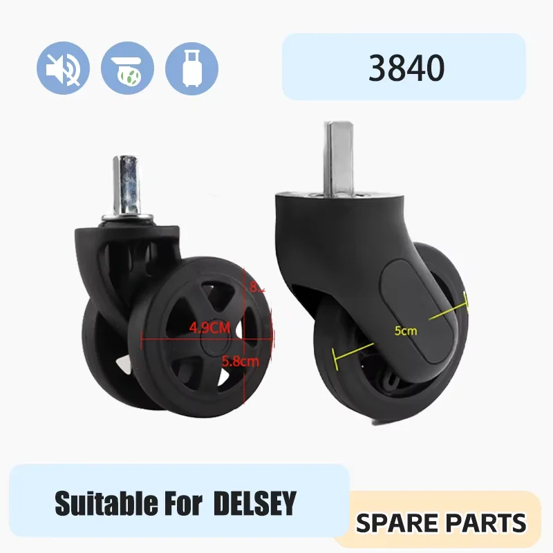 

Для обновлений багажного колеса DELSEY. Гладкая и долговечная. Легкая замена. Мгновенная — бесшумная и гладкая. Легкая.