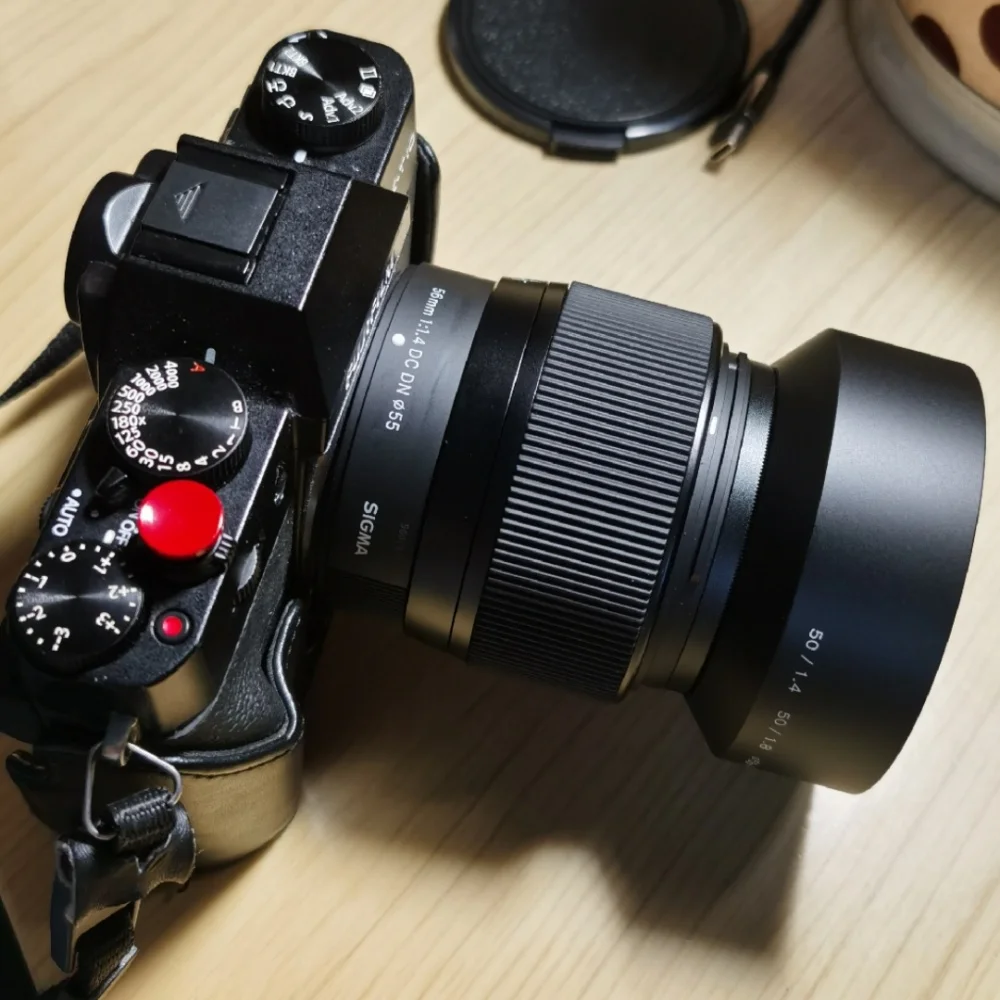 

55mm Round Metal Camera Lens Hood for Canon FD 50f1.4 MINOLTA MD 50f1.4 Sigma 56f1.4 DC DN Hood Lens Cap Replaces Accessories