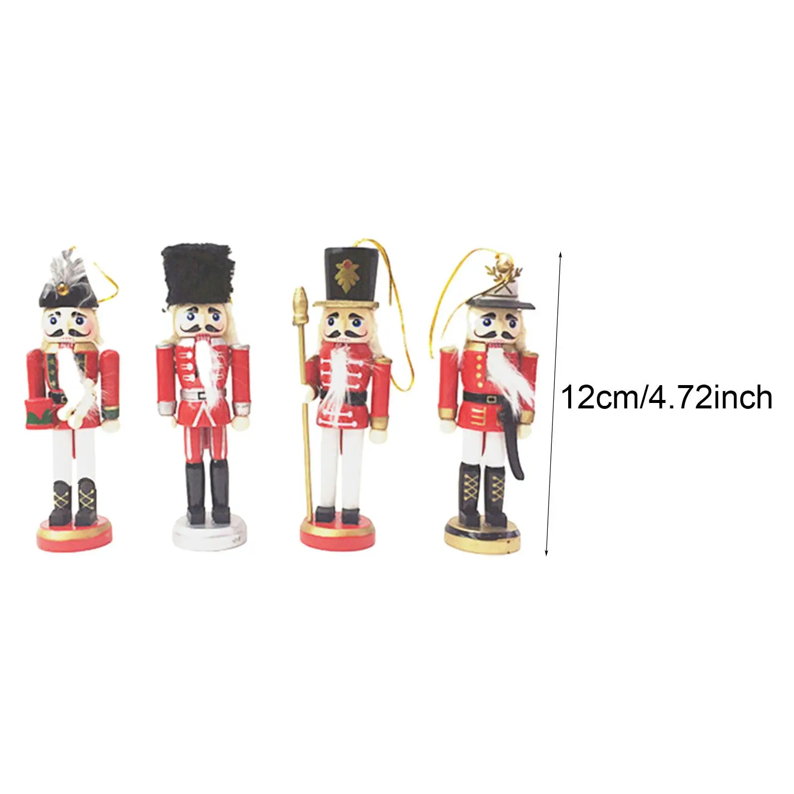 4 Pieces Christmas Nutcracker Hanging Decor Christmas Tree Decoration Hanging Ornaments