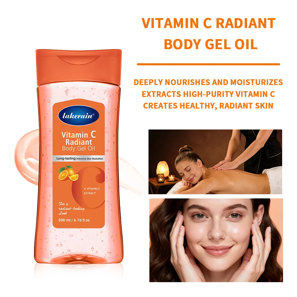 Óleo Corporal Lakerain com Vitamina C, Óleo Essencial para Massagem Corporal, Cuidado Hidratante