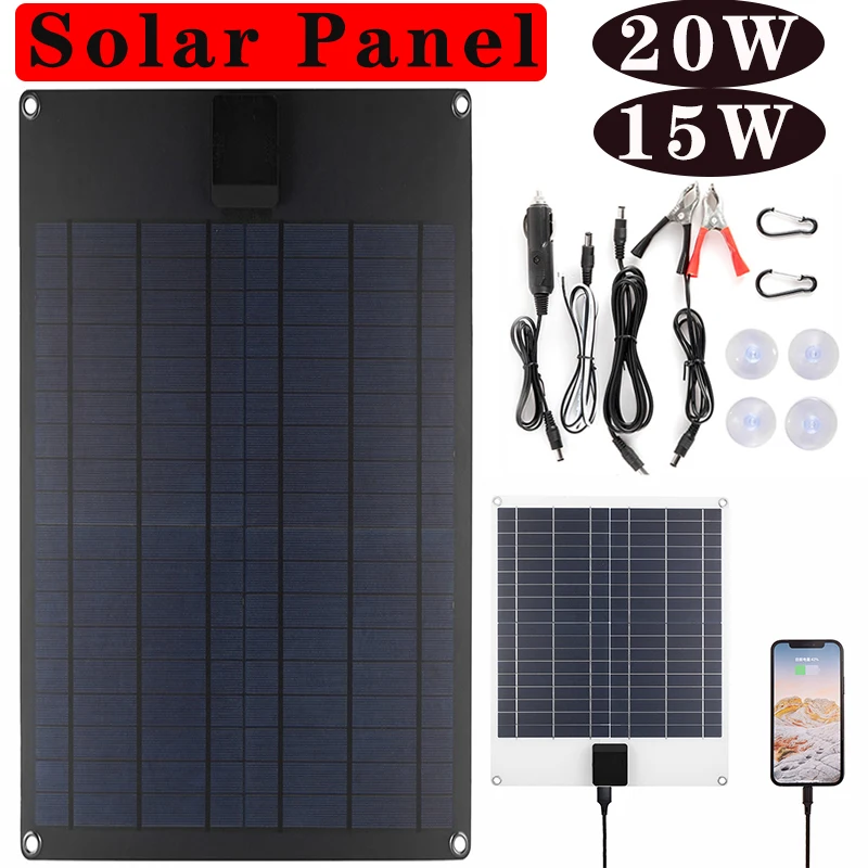 18w/15w Mini Solar Panel Polycrystalline Solars Power Panels Borad DIY PET EVA Module Plate for Battery Cell Phone Charger