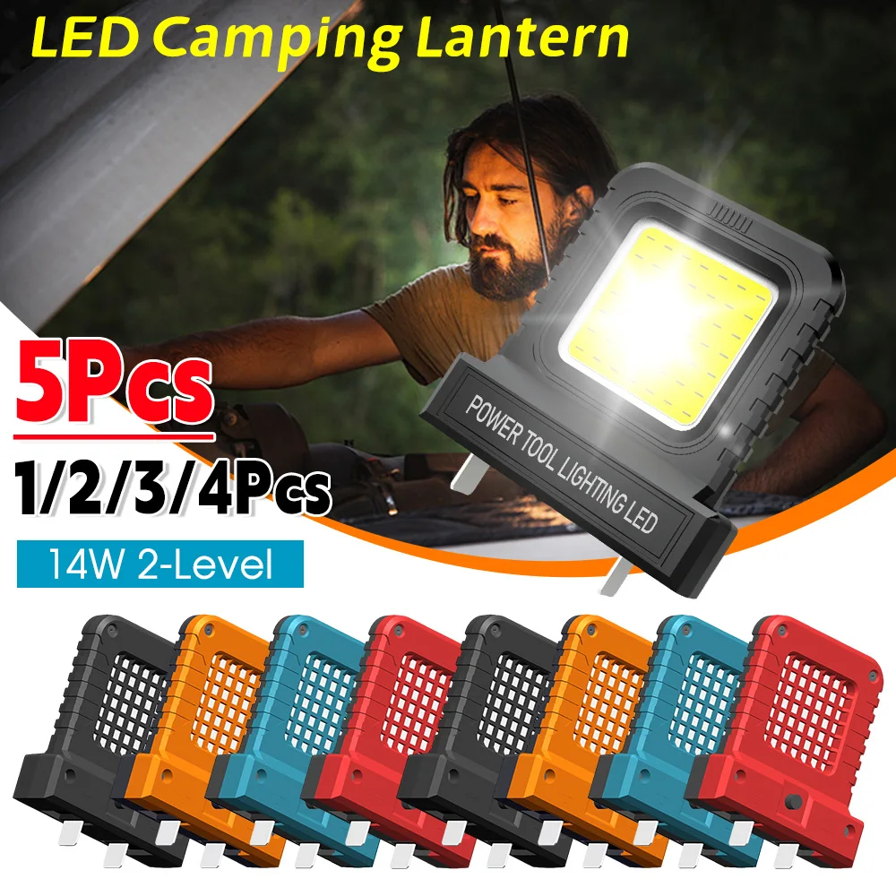 

14W Power Tool Accessories Parts For Makita 18V For DeWALT 20V For Milwaukee For Bosch For Lithium Battery Case Work Lamp Lights