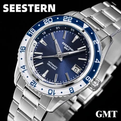 SEESTERN GMT Diver Men Watch Grand NH34 Movement Panda Automatic Mechanical 200M Waterproof Luxury Wristwatches Ceramic New S456