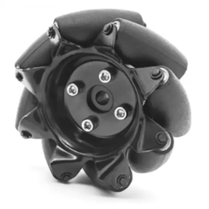 3-inch Metal Mecanum Wheel, 77mm Mecanum Wheel for Intelligent Car, Omnidirectional Wheel Coupling, 5/6/7/8/10mm