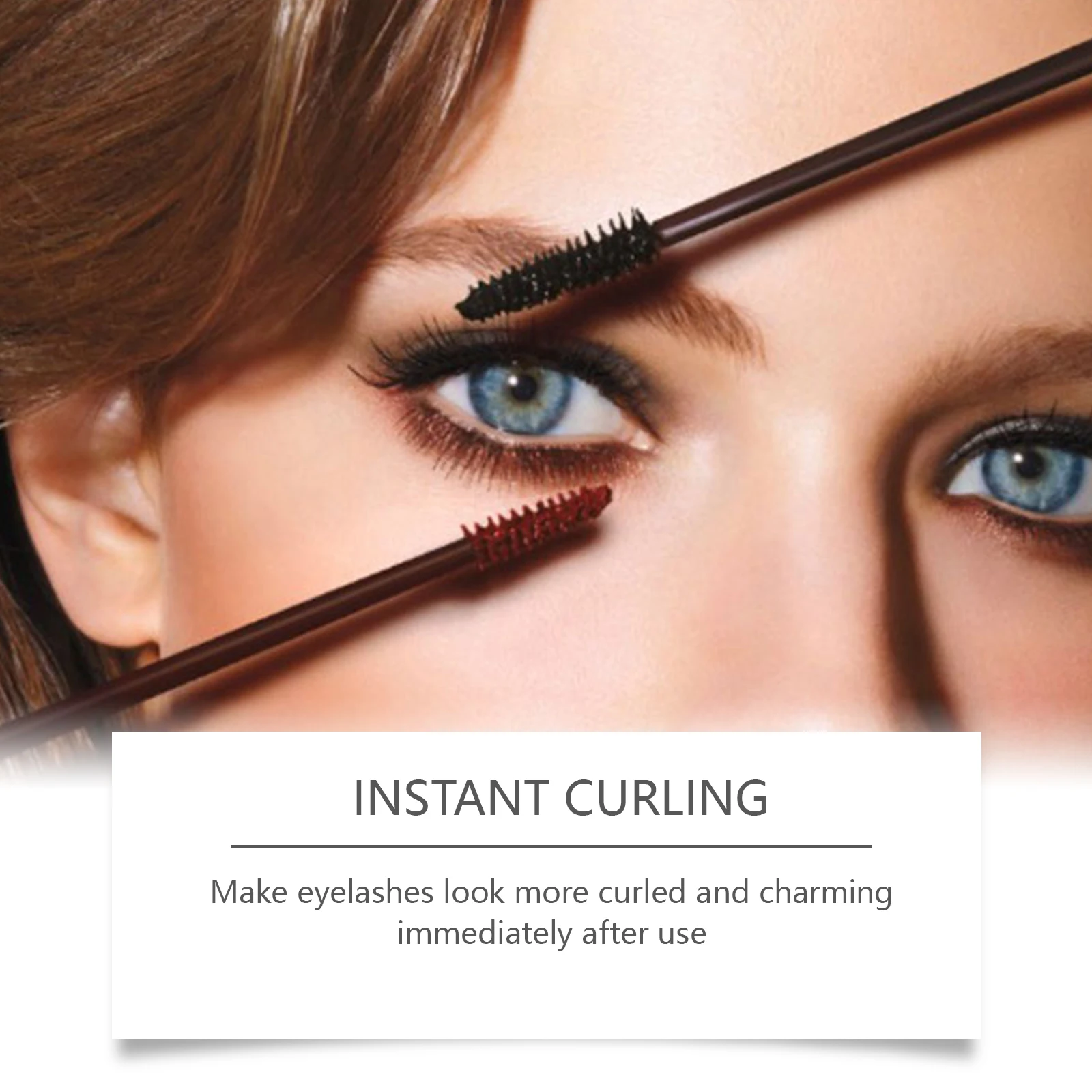 Mascara imperméable longue durée, épais, bouclé, sans bavures, ajoutez un charme, longueur fine naturelle, sans agglomération, cosmétique Portable pour les yeux