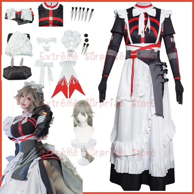 

IN STOCK Zenless Zone Zero Rina Cosplay Costume ZZZ Alexandrina Sebastiane Rina Costume Full Set Dress Uniform Outfis Wig Shoes