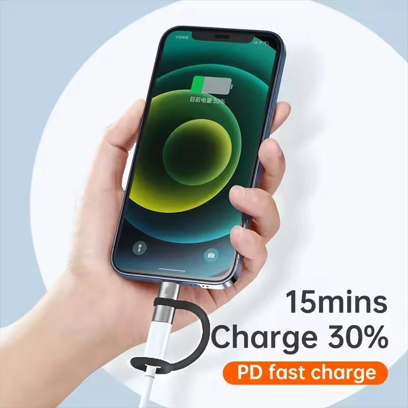 PD30W Usb نوع C إلى ios محول لنظام iOS ذكر إلى نوع C أنثى محول آيفون 15 14 13 12 11 ماك بوك موصل سريع