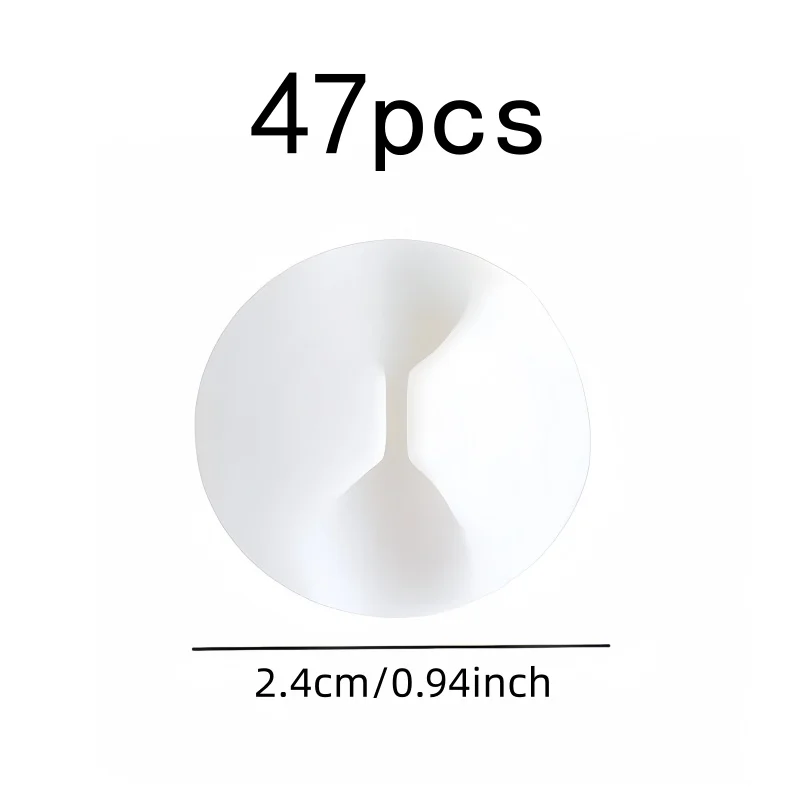 47 pcs Self Adhesive Cable Clips, Durable Plastic, Manage Charging and Headphone Wires, for Car and Desk