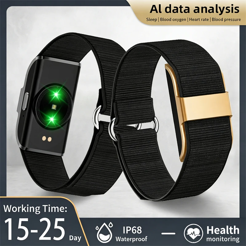 

Смарт-часы без экрана, мониторинг сердечного ритма и HRV, отслеживание сна, водонепроницаемость IP68, шагомер, браслет, новые умные часы для Android и iOS