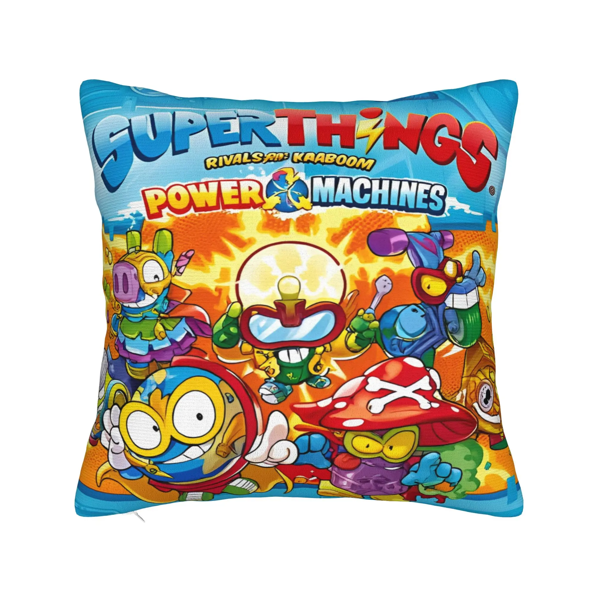 SuperThings Cartoon Square Pillow Cases Super Zings Kindergarten Cushion Covers Creative Decorative Pillowcase for Car 40x40cm