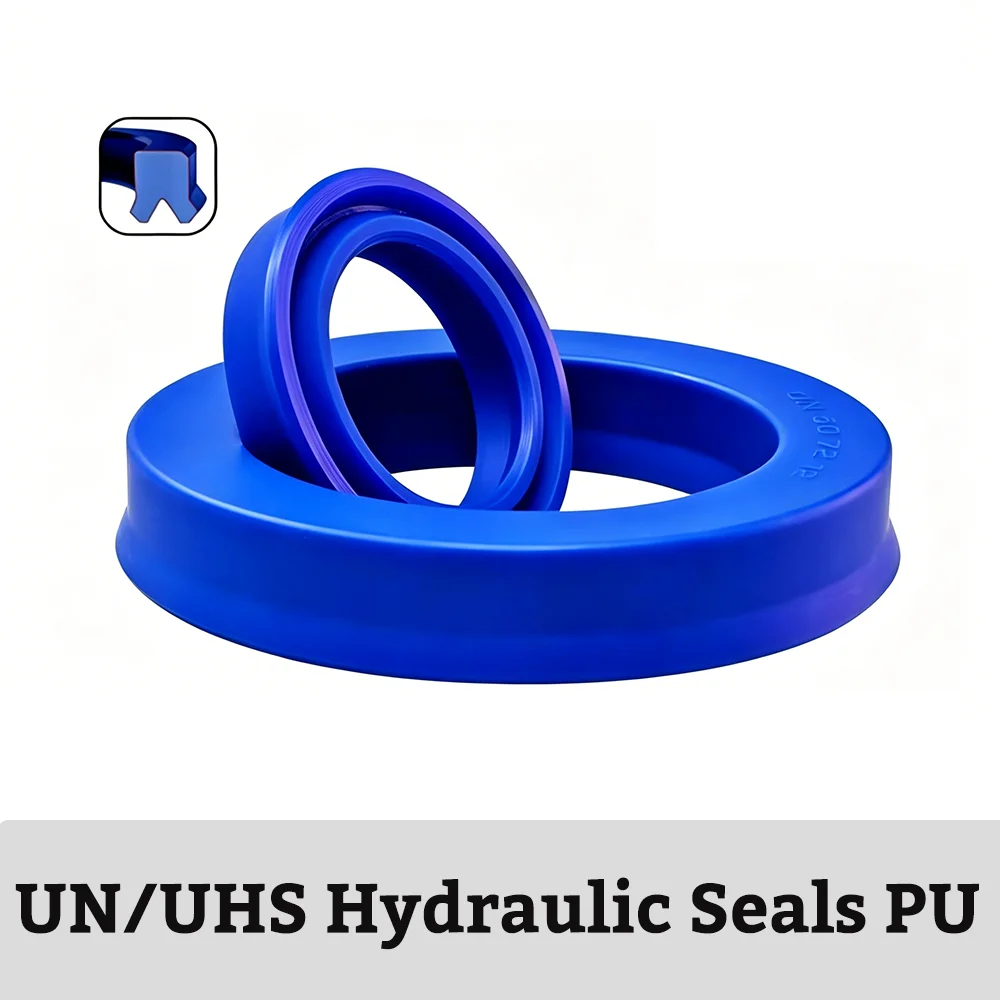 UN/UHS PU Hydraulic Oil Seal Replacement Spare Parts for Excavator Forklift Cylinder Piston Rod Radial Shaft Blue Sealing O-Ring