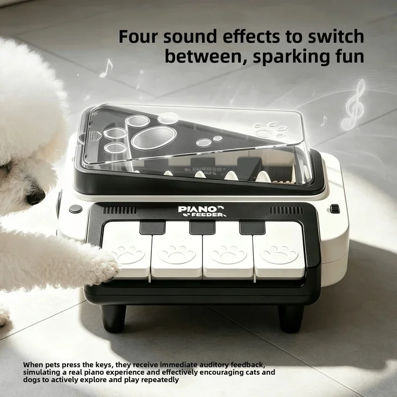 Pet Piano Snack Dispenser Bouncing Interactive Music Feeder Intellectual Stimulation Function Small Dog Fun Snack Dispenser