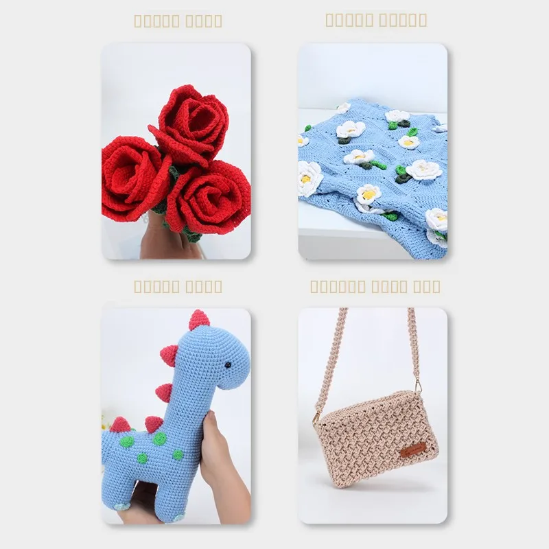 اليدوية DIY بها بنفسك الكروشيه إبرة أداة الغزل الكرة دمية سترة إبرة الطفل oe هوك لون واحد الكروشيه السنانير للحياكة