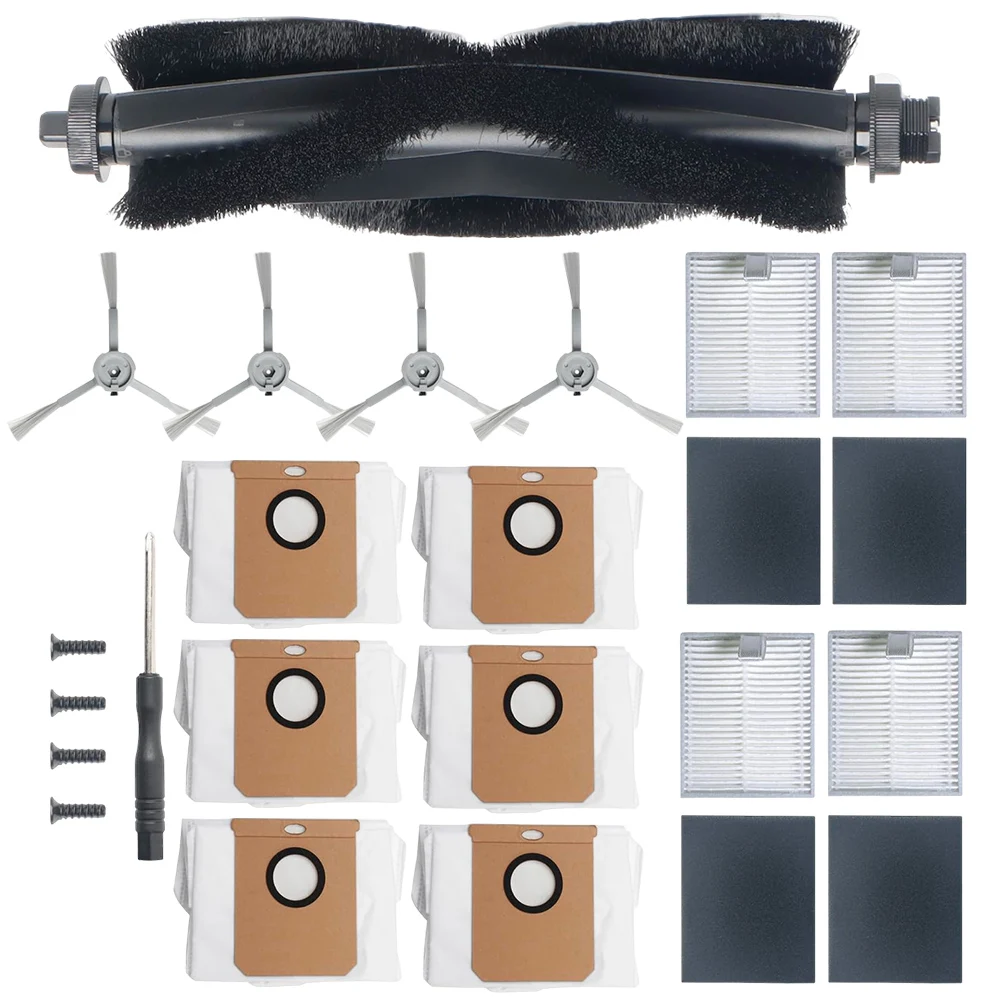 แปรงด้านข้างแปรงลูกกลิ้งกรองฝุ่นสําหรับ Eufy L60/L60 สําหรับ HYBRID/L60 SES หุ่นยนต์เครื่องดูดฝุ่นชิ้นส่วนทําความสะอาดบ้าน