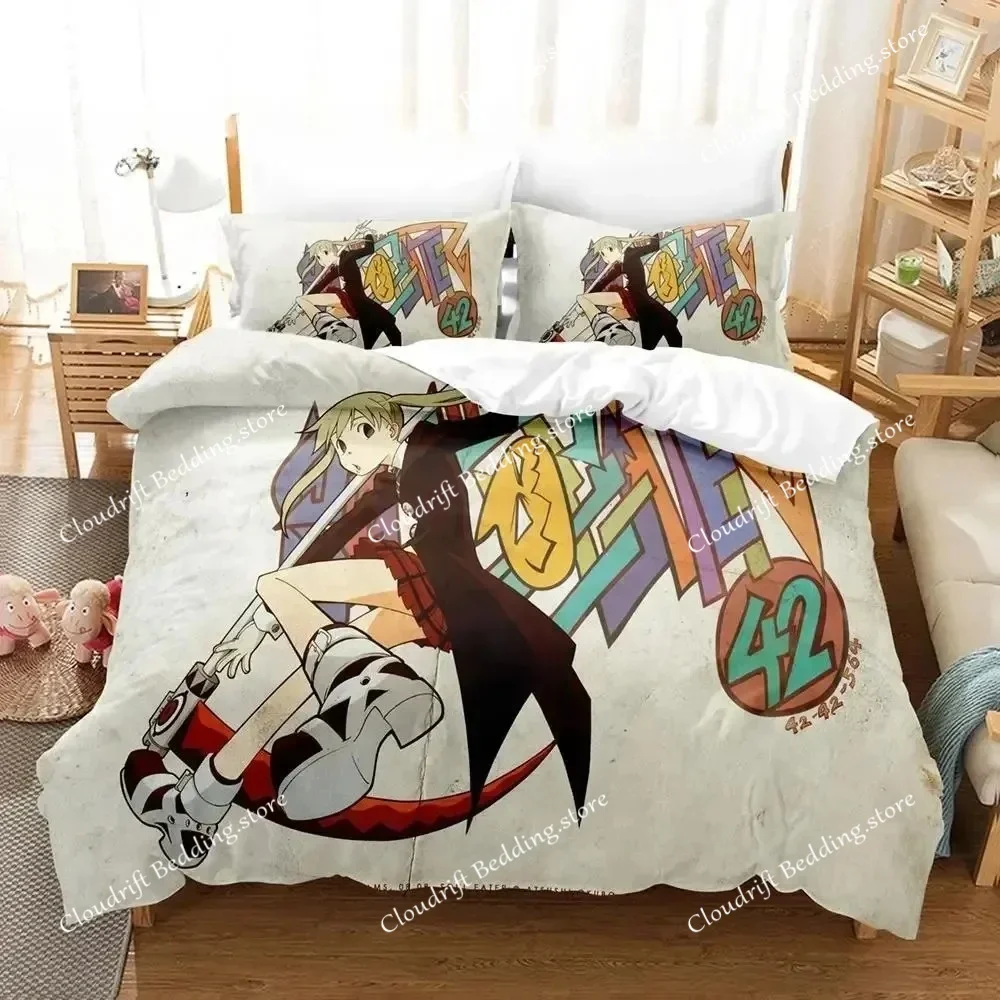 New 3D Cartoons Soul Eater Bedding Set Single Twin Full Queen King Size Bed Set Adult Kid Bedroom Duvet Cover Sets Home Textiles