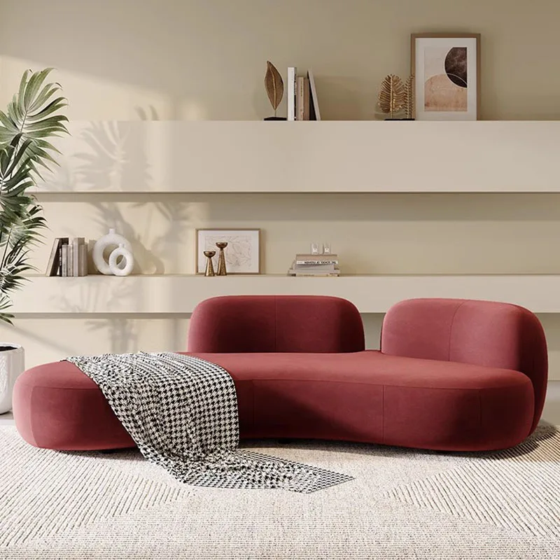 

Student Fancy Unique Sofa Curved Comfortable Armless Designer Small Reading Sofa Lazzy Lounge Nordic Salon Meuble Home Furniture