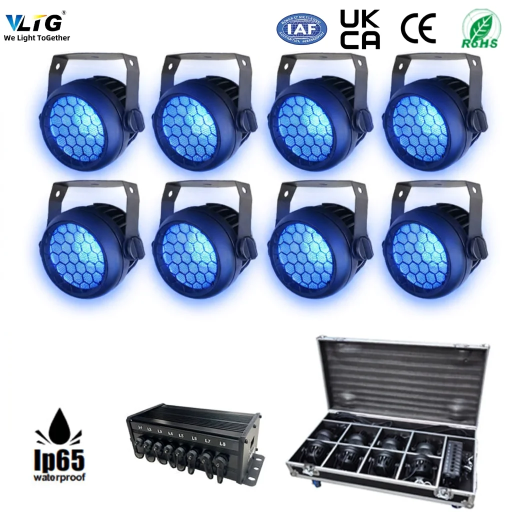 800W Dj Lighting System Amber Warm White RGB Blinder Lights Waterproof Stage Strobe Led IP65 Outdoor Party Concert Event Light