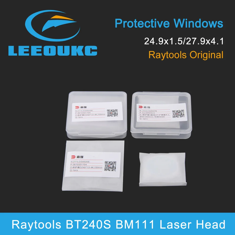 Raytools Original Protection Lens/Protective Windows 27.9x4.1mm 211LCG0037E 24.9x1.5 211LCG0020E For Raytools BT240S BT220 BM111