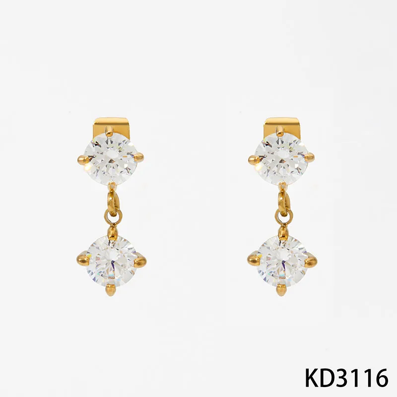 أقراط دائرية مربعة الشكل من حجر تشيكوسلوفاكيا للنساء أقراط لطيفة صغيرة أنيقة هندسية بسيطة من الفولاذ المقاوم للصدأ