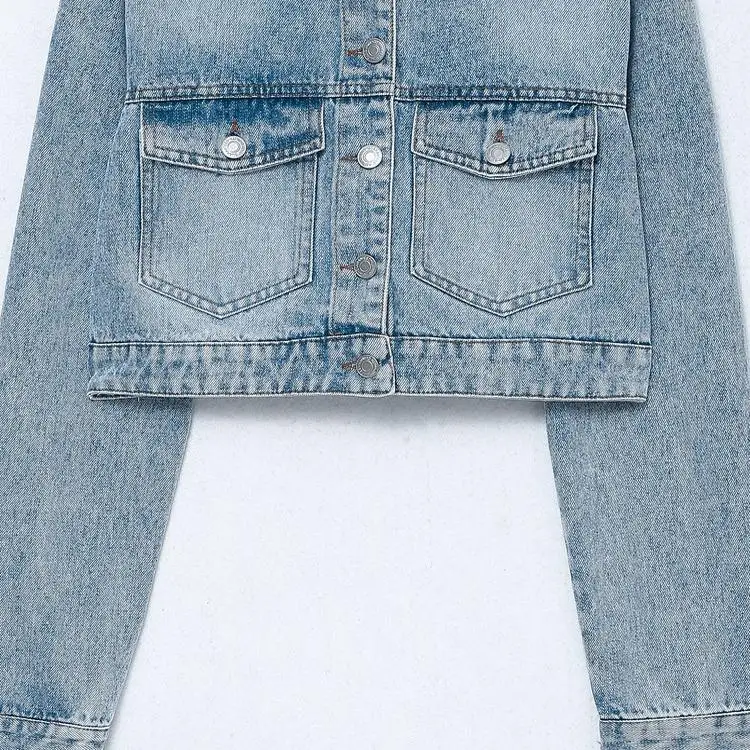 

ZAB Faion ort Denim Jaet, женская осенняя новая повседневная универсальная верхняя одежда из полиэфирного волокна с откидным воротником 897276