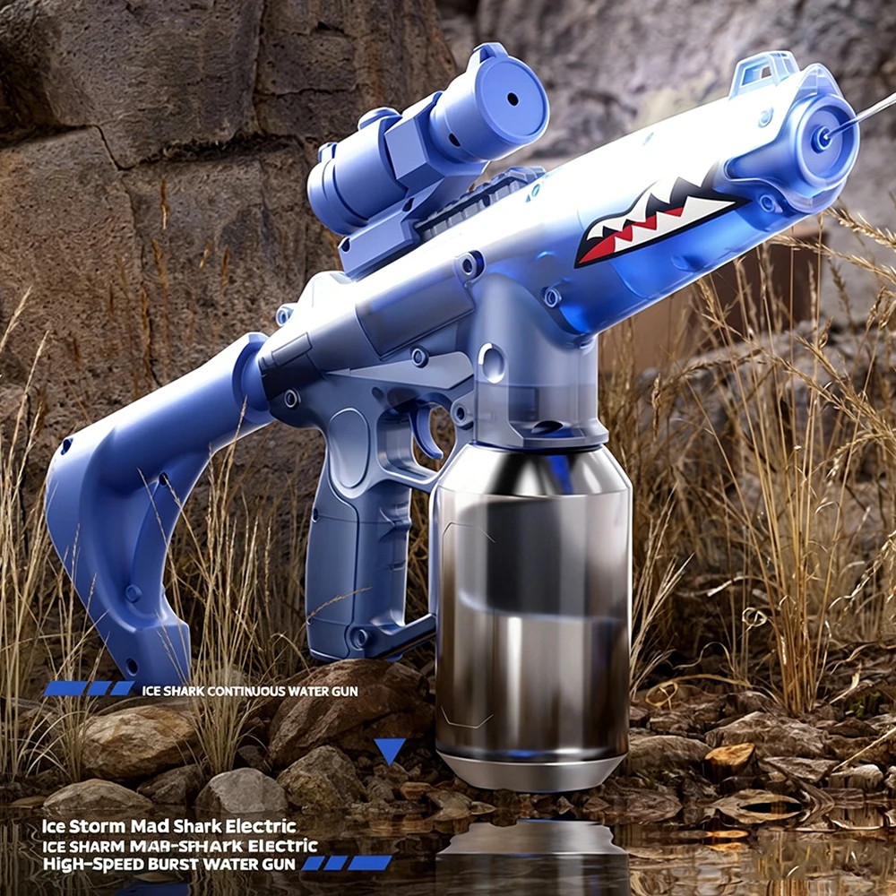 

Summer Water Gaming Toy Fully Automatic Continuous Fire Watergun Shark Electric Water Gun Large Capacity Water Spray Gun