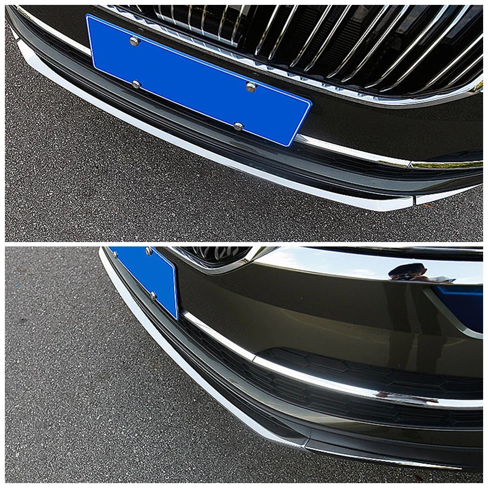 Dla Skoda Karoq 2017-2021 Przedni zderzak Warga Dolna kratka Refit Trim Car Exterior Modify Stylizacja dekoracji ze stali nierdzewnej — zdjęcie 4
