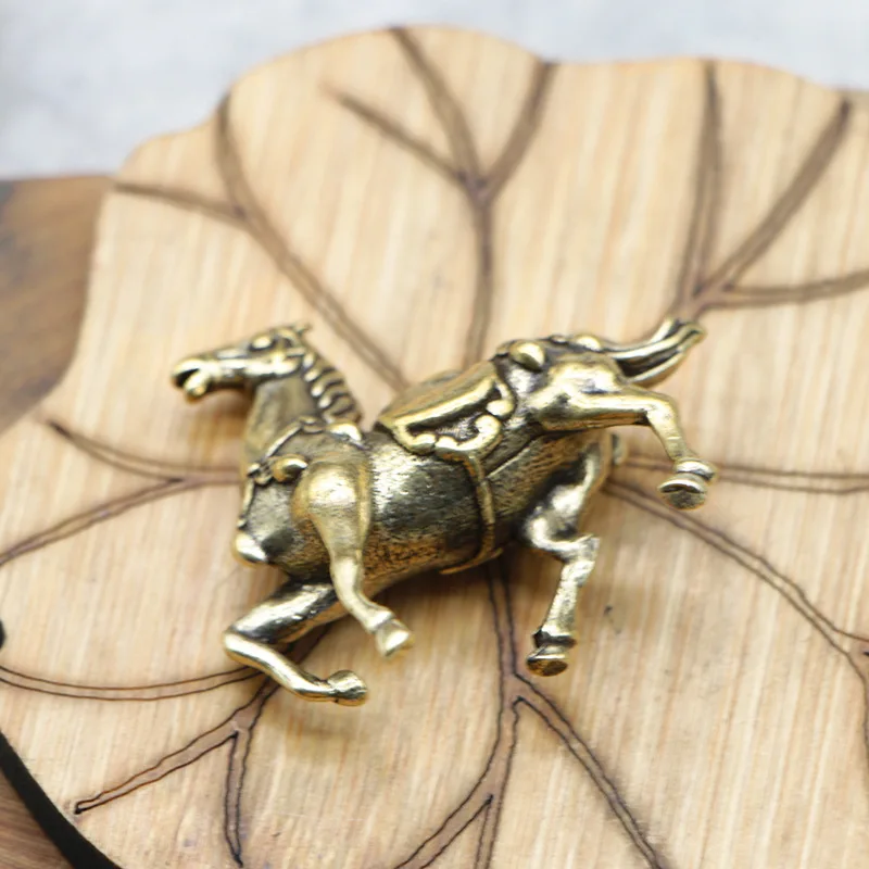 1 Piece of Brass Get Rich Immediately Retro Accessories Immediately Successful Bronze Horse Small Pendant
