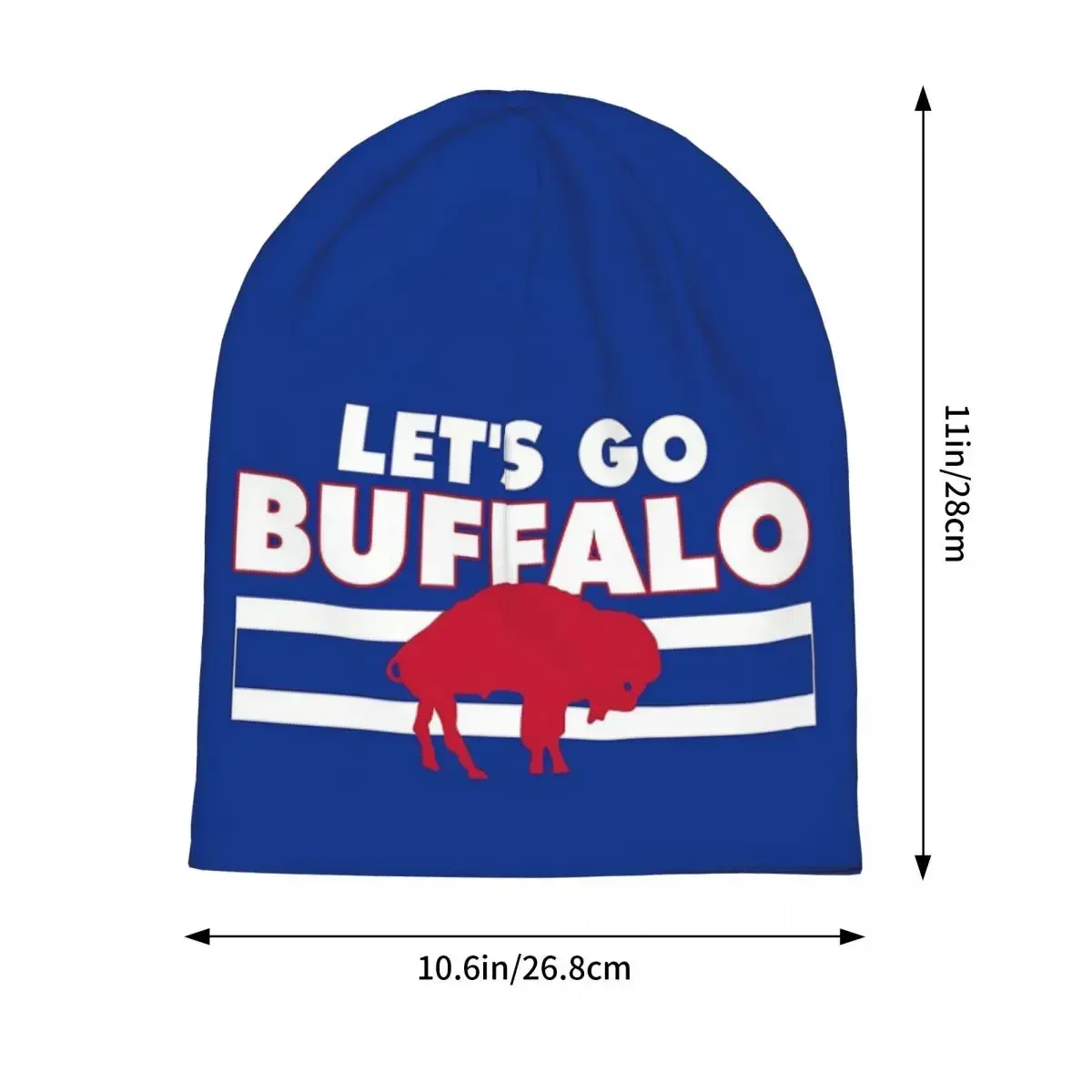 Let's Go Buffalo Warm Knitted Cap, chapéu Hip Hop Bonnet, gorros ao ar livre para homens e mulheres, outono e inverno