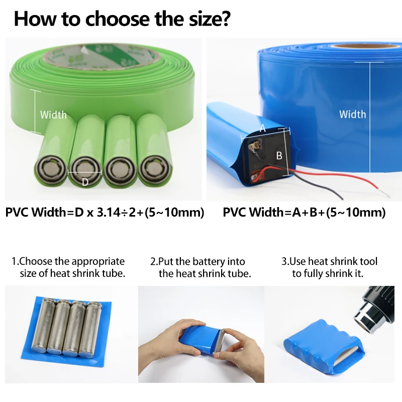 18650 baterie stáhnout films pvc bh horko stáhnout trubice šíře 50/60/66/85/103mm izolovaného as i lay dying pouzdro lanko bovdenu rukáv stáhnout filmovat balit DIY