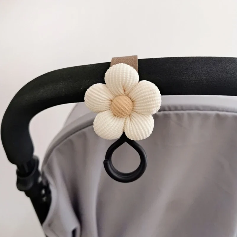 Baby Stroller Hook Sweet Flower Children Cart Umbrella Hanging Bag Storage Loop Hook Infant Supplies Storage Accessories view 4