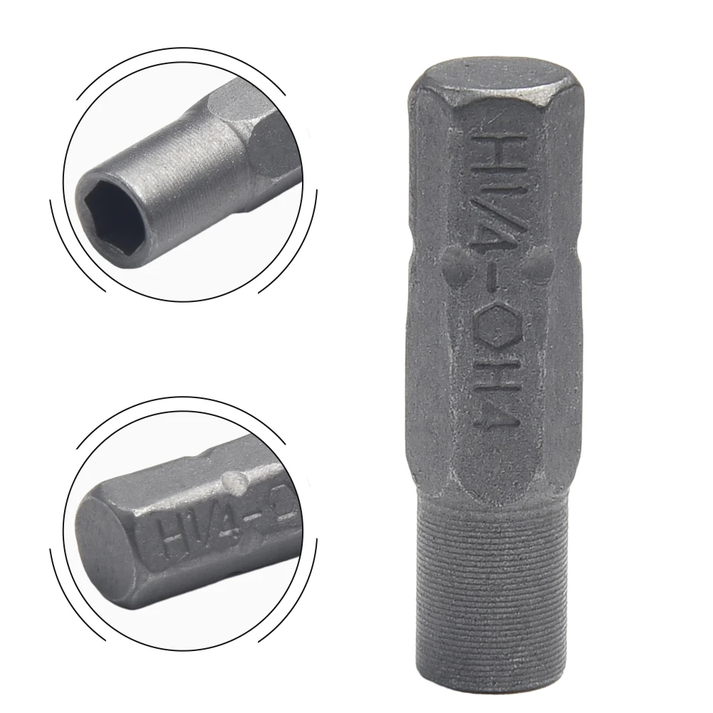 Precision Bit Holder Adapter Gray Driver Bit Adapter Bit Adapter Metal Bit Holder 4mm Socket Driver Bit Adapter