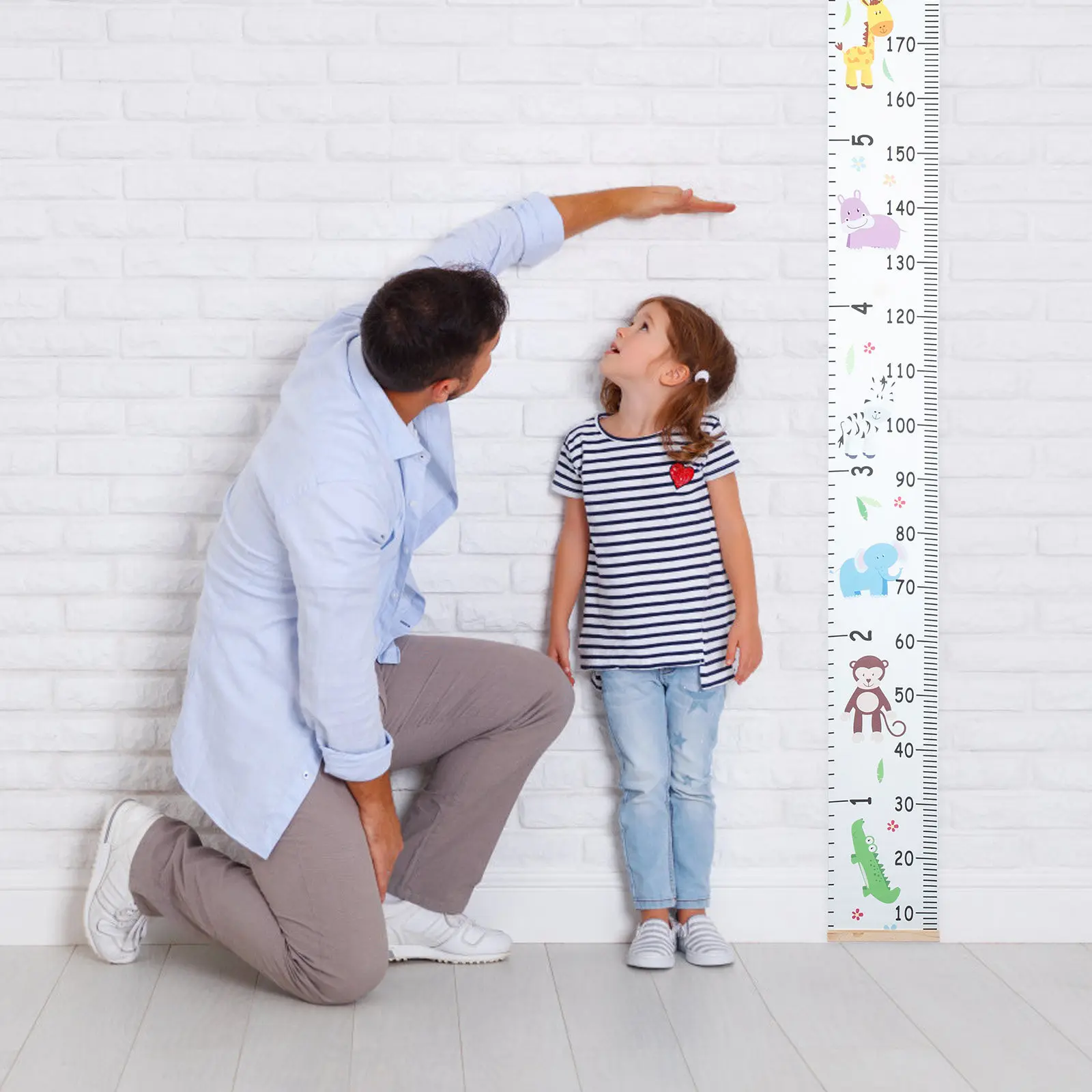 Baby Height Chart Canvas Growth Chart for Kids – Washable, Safe & Reusable Wall Measurement Tool