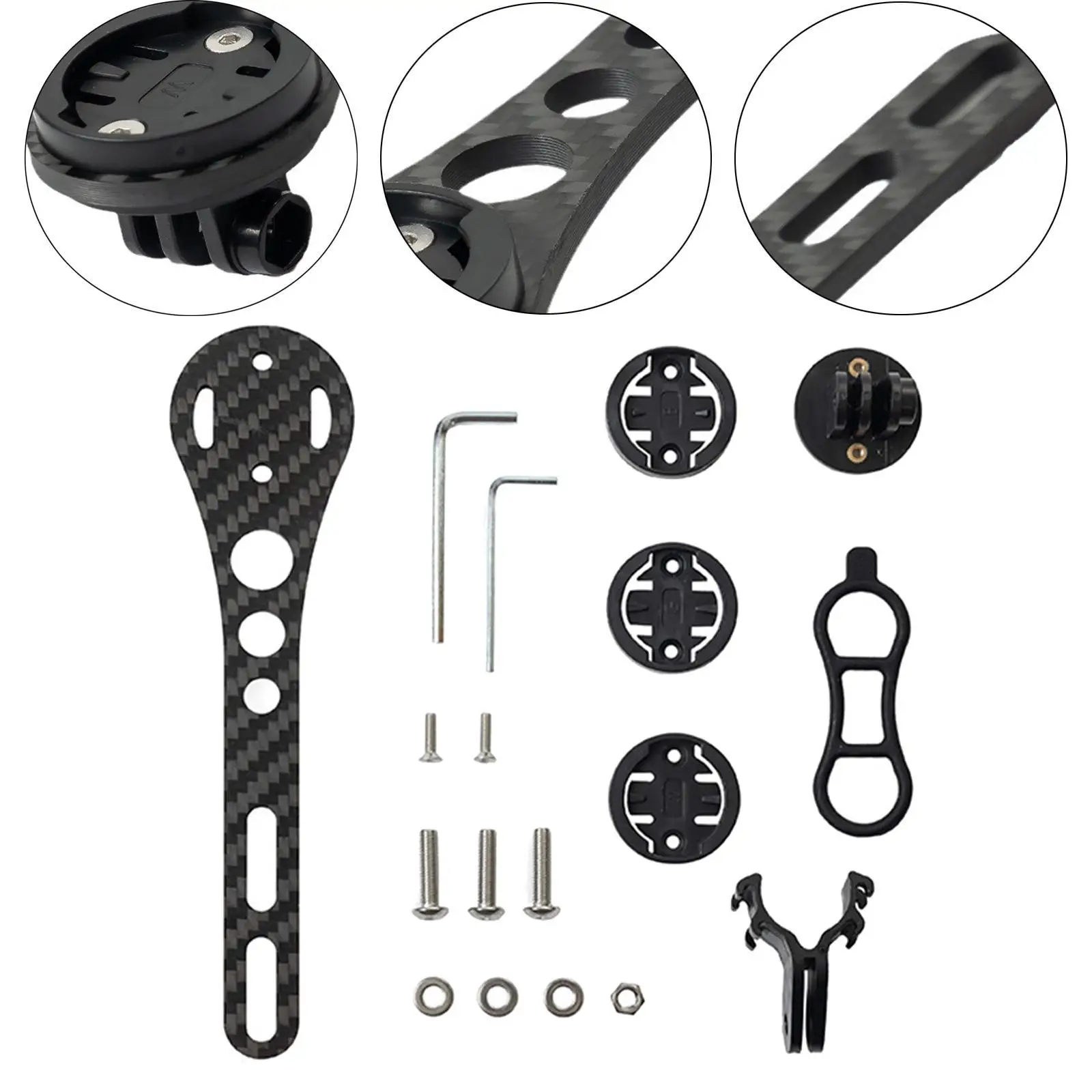 Multifunctional Bike Computer Mount Carbon Fiber Support Bracket for Road Bike Accessories and Gadgets