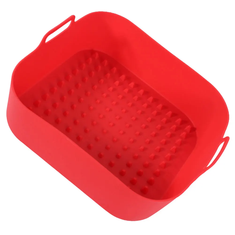 

Air Fryer Silicone Liner 20CM Square Reusable Baking Tray Compatible 5L Above Fryers Easy Cleaning Kitchen Tool