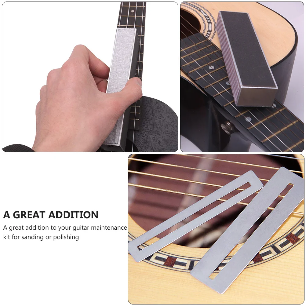 

4Pcs Guitar Fingerboard Protector Sanding Paper Leveling File Tool Guitar Maintenance Kit Fingerboard Guard Leveling File Tool