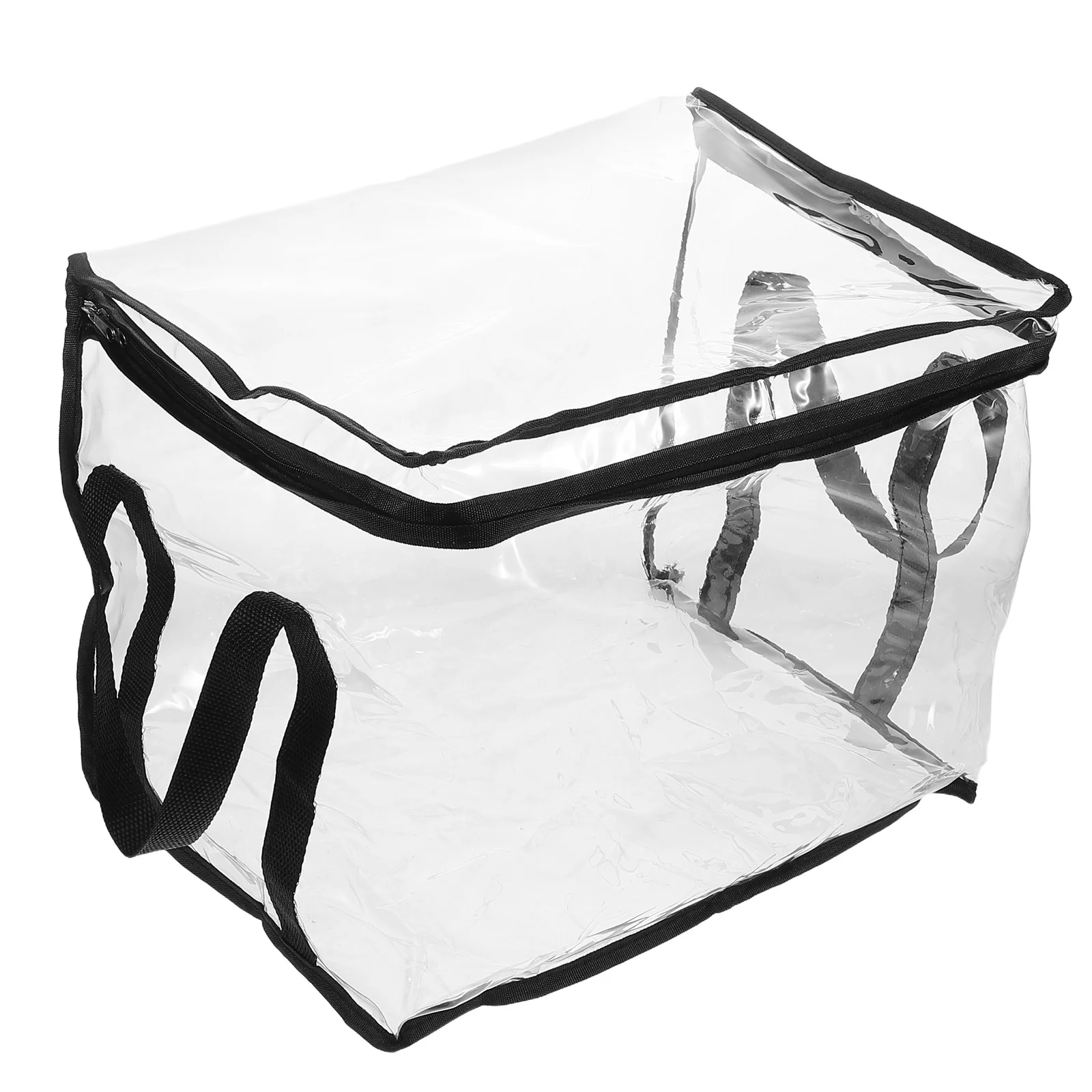 

Collapsible Transparent Storage Box Large Capacity Book Cube Portable Clear Organizer Waterproof Document and Book Storage